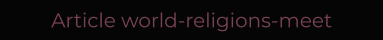 Article world-religions-meet